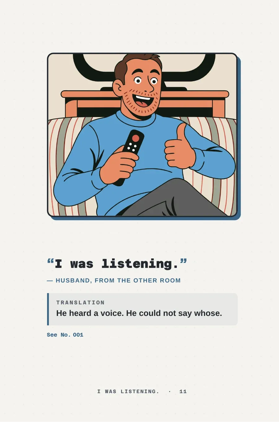 Page 11 of I Was Listening.
