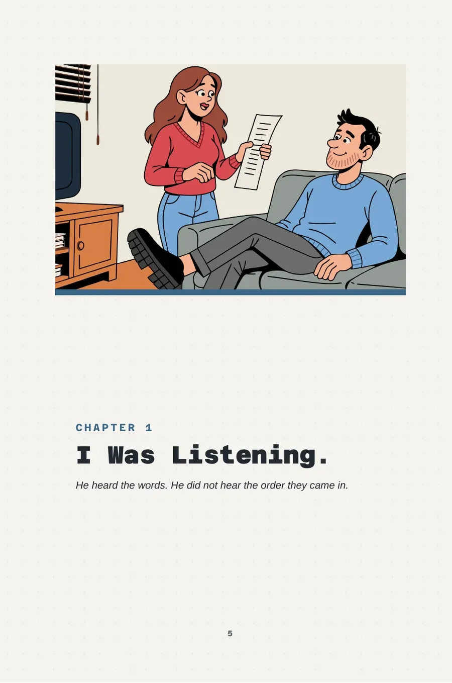 Page 5 of I Was Listening.