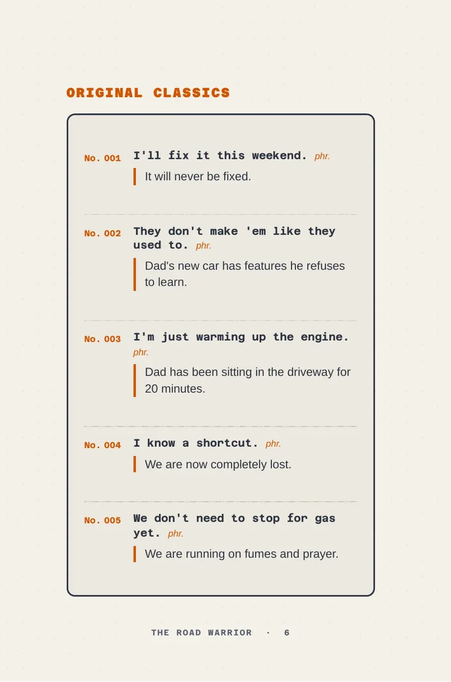 Page 6 of I'm Just Resting My Eyes.