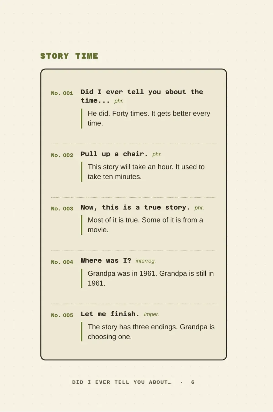 Page 6 of Did I Ever Tell You About…